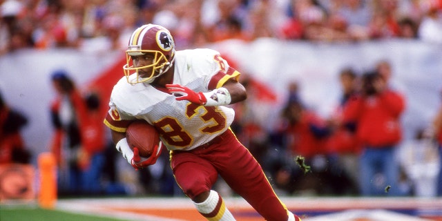 Ricky Sanders set a receiving mark in Super Bowl XXII. (Photo by Owen C. Shaw/Getty Images)