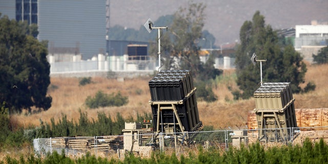 The Iron Dome air defense system at the Israeli side of the border between Israel and Lebanon in August 2019.