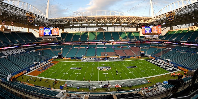 Dec 30, 2019; Miami Gardens, Florida, USA; A general view of Hard Rock Stadium.