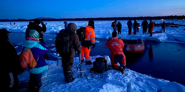 Russia's emergency services rescued 536 ice fishermen after they got stranded on a giant ice floe that broke off the island of Sakhalin in eastern Siberia.