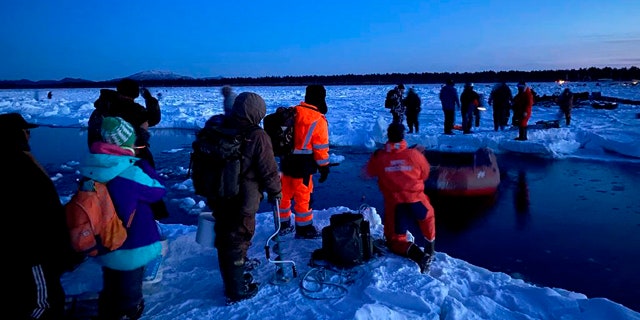 Russia's emergency services rescued 536 ice fishermen after they got stranded on a giant ice floe that broke off the island of Sakhalin in eastern Siberia.
