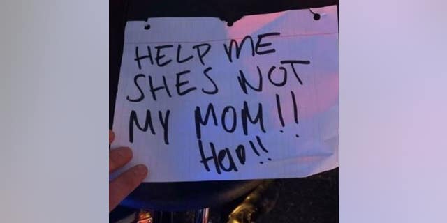 Police say a sign spotted by motorists on a California highway on Saturday was a hoax.