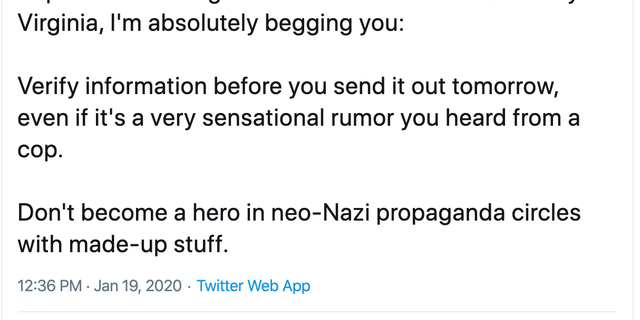 Ben Collins' original tweet.