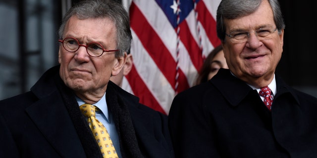 Former Senate Minority Leader Trent Lott, right, said Sinema "spends a lot of time hanging out in the well of the Senate on the Republican side."