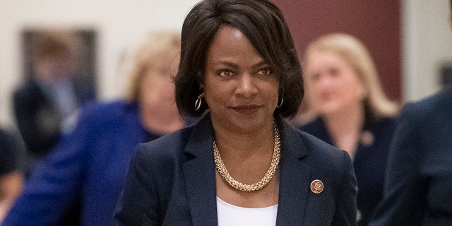 Rep. Val Demings, D-Fla., left, and Rep. Hakeem Jeffries, D-N.Y., two of House Speaker Nancy Pelosi's impeachment managers, walk to a news conference before Pelosi sends articles of impeachment to the Senate charging President Donald Trump with abuse of power and obstruction of Congress, at the Capitol in Washington, Wednesday, Jan. 15, 2020. (AP Photo/J. Scott Applewhite)