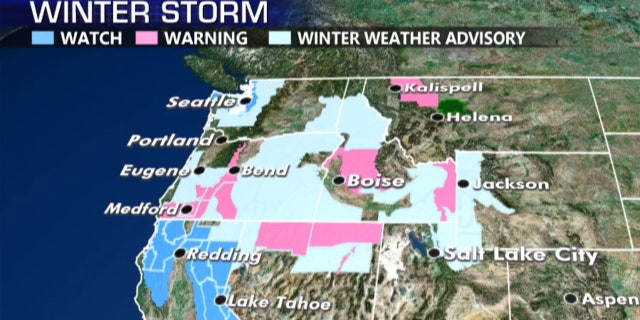 Winter storm watches, warnings, and advisories have been posted across the region due to the series of storms.