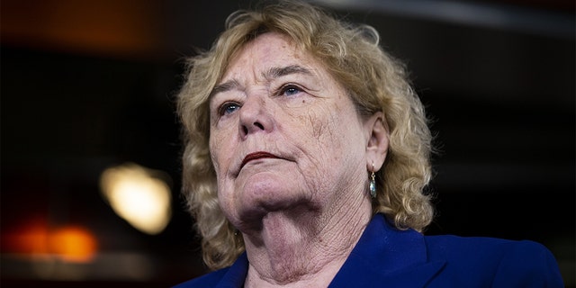 Representative Zoe Lofgren, a Democrat from California, listens during a news conference on Capitol Hill in Washington, D.C., on Jan. 15, 2020. (Al Drago/Bloomberg via Getty Images)