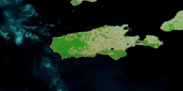 This is a Terra satellite image of Kangaroo Island taken on Dec. 16, 2019.