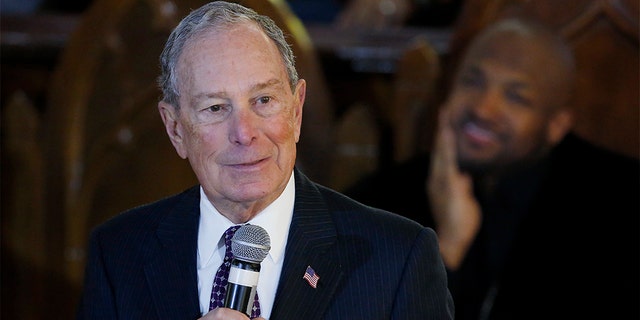 Former Democratic presidential candidate Michael Bloomberg speaks during a service at the Vernon American Methodist Episcopal Church in Tulsa, Okla., Sunday, Jan. 19, 2020. (AP Photo/Sue Ogrocki)