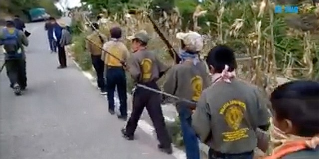 There are around 20 children, who range in age from 8 to 14, being trained.