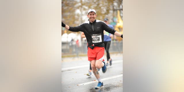 Nick Sommons before he fell ill. Since recovering, he has completed a Spartan race.