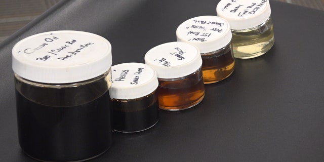 Marijuana crude oil gets clearer as it's distilled, ready for vaping. (Stephanie Bennett/Fox News)