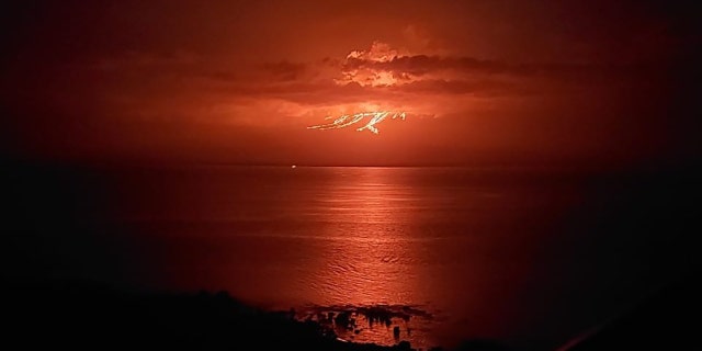 The park said it was warned of increased seismic activity characteristic of an eruption before the volcano began spewing lava. (Galapagos National Park via AP)