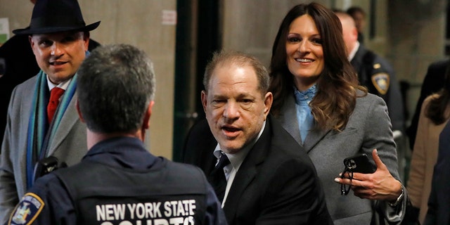 Harvey Weinstein leaves court in his ongoing rape trial. 