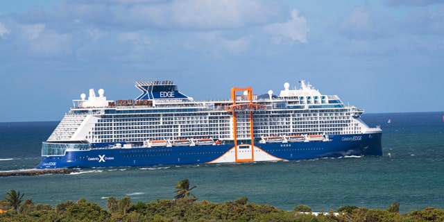 Pictured is the Celebrity Edge ship, a sister ship to the yet-unveiled Celebrity Apex.