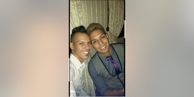 Michael Morales (right) pictured with his then-fiance, Martin Benitez, who was killed in the Pulse shooting (Michael Morales).