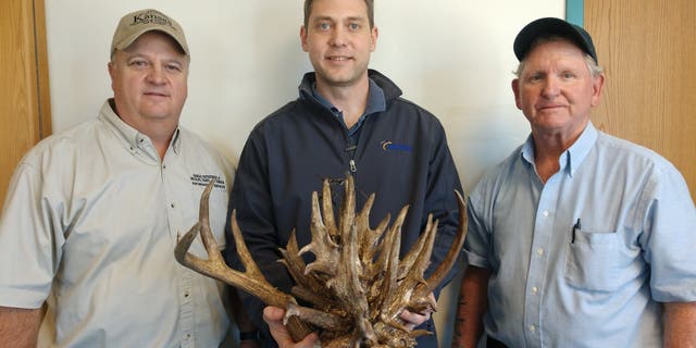 Brian Butcher shot the buck with an arrow when it was about 25 yards away.