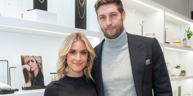 Kristin Cavallari and Jay Cutler attend the Uncommon James VIP Grand Opening at Uncommon James on October 25, 2019 in Chicago, Illinois