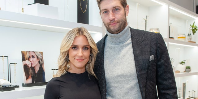 Kristin Cavallari and Jay Cutler attend the Uncommon James VIP Grand Opening at Uncommon James on October 25, 2019 in Chicago, Illinois.