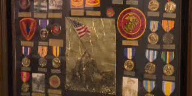 Some of Maj. Bill White's military medals, pictured. In the Second World War, White served in the Marine Corps and survived the Battle of Iwo Jima