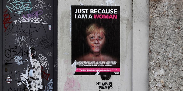 Doctored pics of Michelle Obama, Hillary Clinton used in violence against women campaign Doctored pics of Michelle Obama, Hillary Clinton used in violence against women campaign
