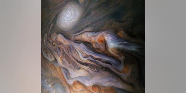 Westlake Legal Group nasa-juno-jupiter NASA’s Juno captures stunning Jupiter image showing ‘white oval’ storm fox-news/science/jupiter fox-news/science/air-and-space/nasa fox-news/science fox news fnc/science fnc Christopher Carbone article 08a52bf7-7699-546f-a167-1319b5398ea0