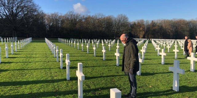 Sen. Rick Scott visiting the Ardennes American Cemetery and Memorial in Belgium to pay respects to the thousands of American men and women who lost their lives during World War II.
