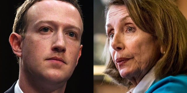 Facebook CEO Mark Zuckerberg and House Speaker Nancy Pelsoi.