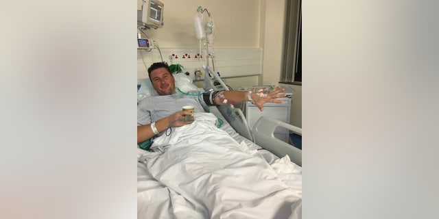 Firefighter Adam Martin, 41, ended up needing open heart surgery after he got a potentially fatal blood infection-- from a piece of popcorn stuck in his teeth.