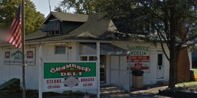 The scene of the stabbing Friday in Audubon, N.J.