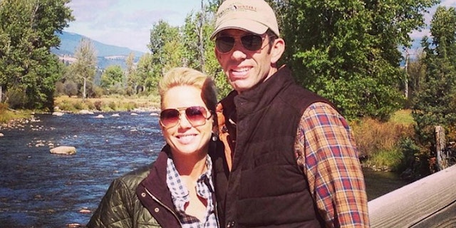 Shannon Bream is pictured here with her husband, Sheldon. "Christmas reminds me how blessed I am," she says in her essay in the book "All American Christmas."