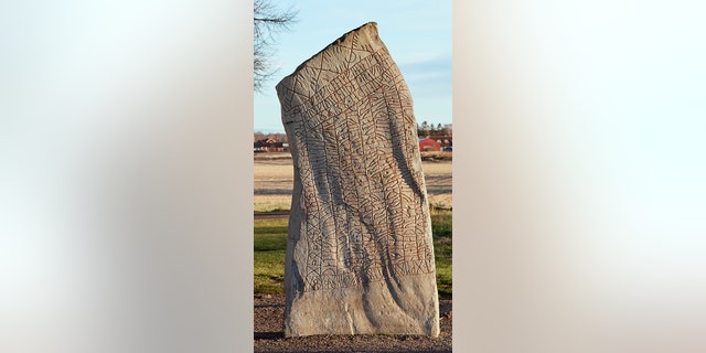 Stone covered in runes from the 9th century. (Credit: iStock)