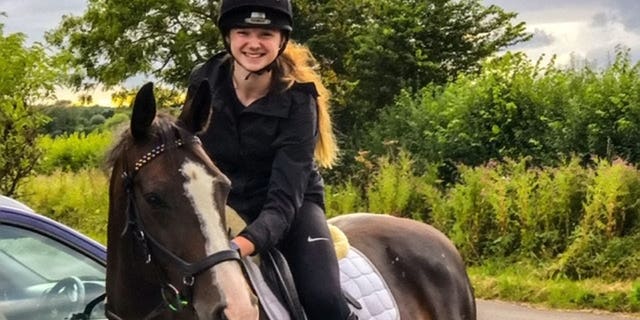 Laura Skerritt on her horse.