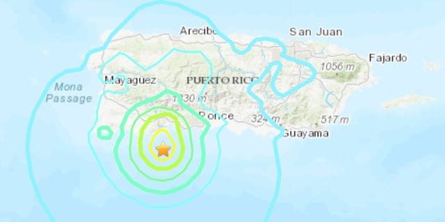 The first quake struck at 6:32 a.m. local time just south of the island at a relatively shallow depth of 10 kilometers (6 miles), according to the U.S. Geological Service. There was no tsunami threat, officials said.