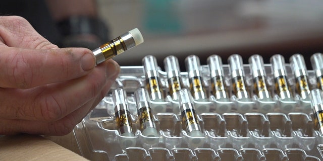 Black market vaping cartridges ready for sale. (Stephanie Bennett/Fox News)