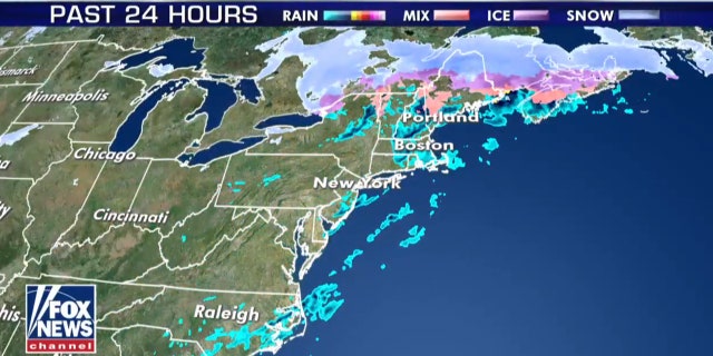 The storm system was moving out east by Sunday morning.