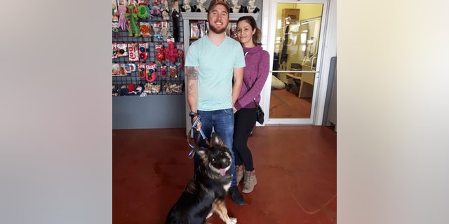 Brad Ames and Amanda Richter with Brodie.
