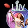 NFL Super Bowl 54 football game halftime performers  Shakira Jennifer Lopez throw a football during a news conference in Miami, Jan. 30, 2020.