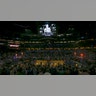 Fans stand for a moment of silence honoring Kobe Bryant before a game between the Orlando Magic and the LA Clippers.