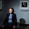 Auschwitz survivor Agi Geva poses for a photo at the Holocaust Memorial Museum in Washington, D.C., on Jan. 16, 2020, ahead of commemorations marking the 75th anniversary of the liberation of Auschwitz by the Soviet army.