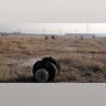 Debris littered the field near Shahedshahr, southwest of the capital Tehran.