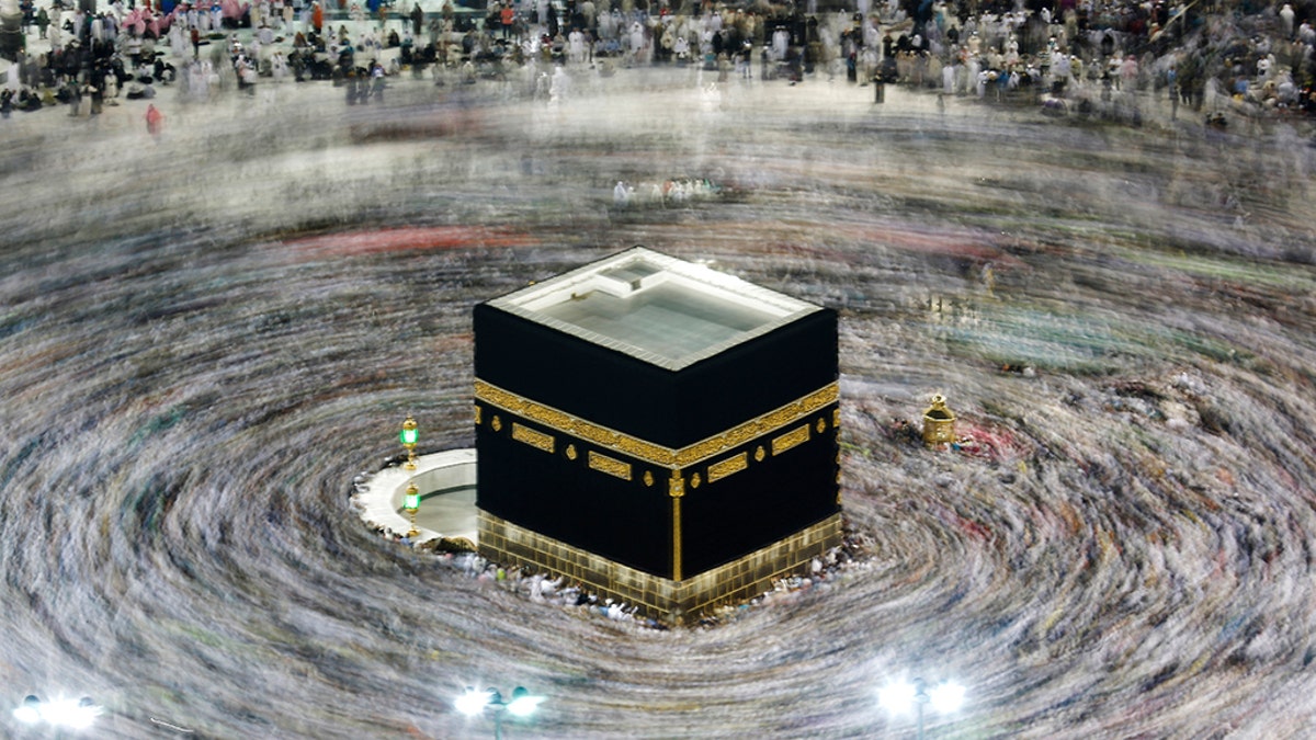 Muslim pilgrims circumambulate the Kaaba, the cubic building at the Grand Mosque, during the hajj pilgrimage in the Muslim holy city of Mecca, Saudi Arabia.