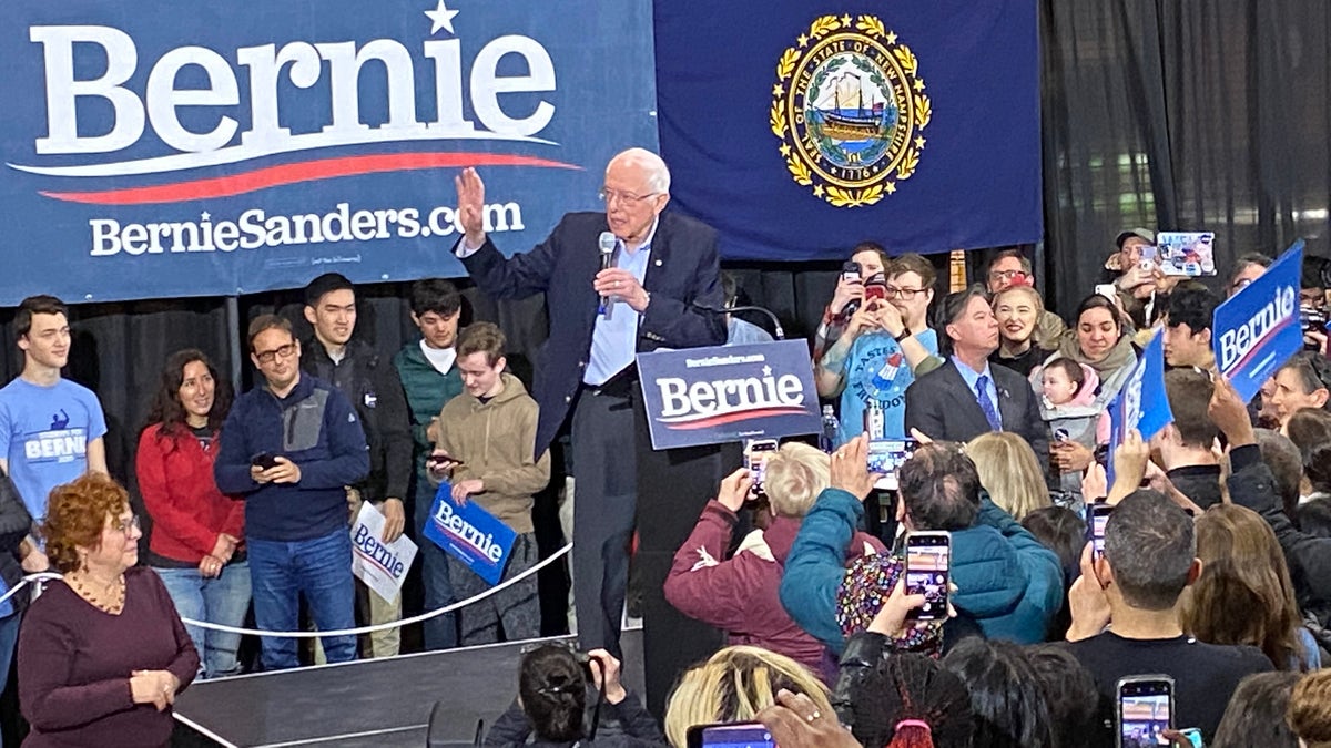 Democratic presidential candidate Sen. Bernie Sanders of Vermont speaks to voters in Derry, NH on Feb. 5, 2019