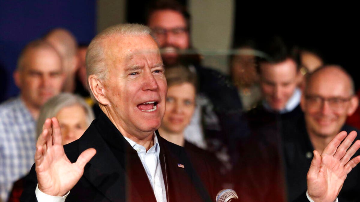 Democratic presidential candidate former Vice President Joe Biden speaks at a campaign event, Wednesday, Feb. 5, 2020, in Somersworth, N.H. (AP Photo/Elise Amendola)