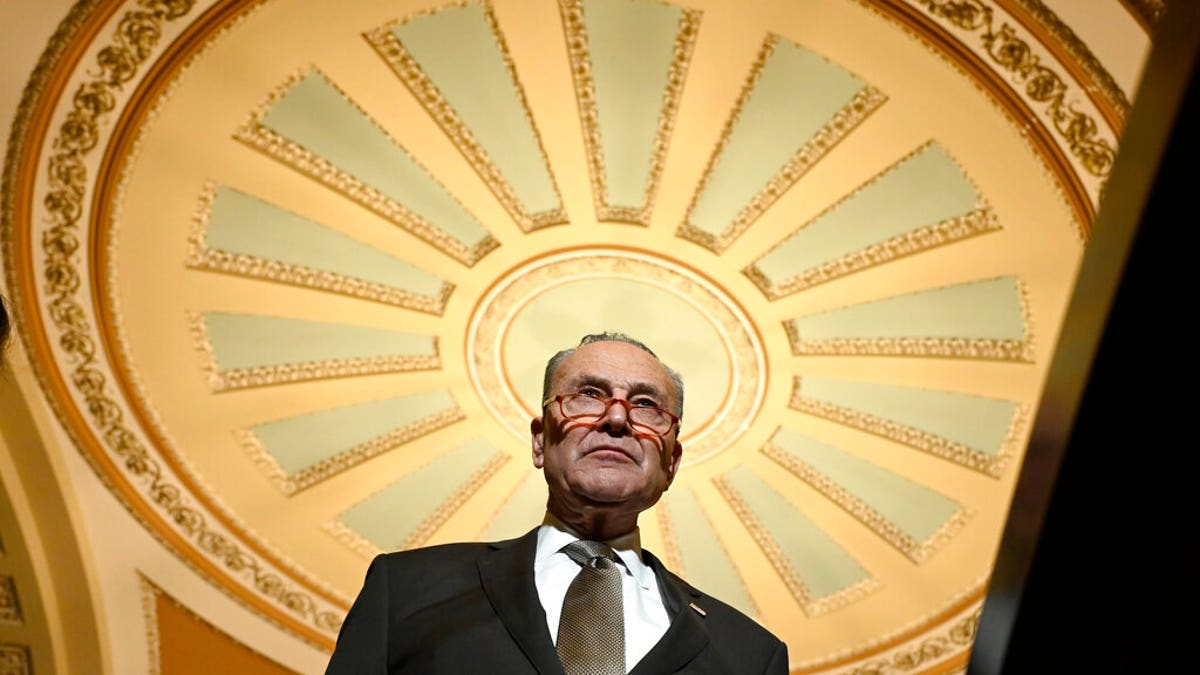 Senate Minority Leader Sen. Chuck Schumer of N.Y., listens during a news conference on Capitol Hill in Washington, Tuesday, Feb. 25, 2020.?