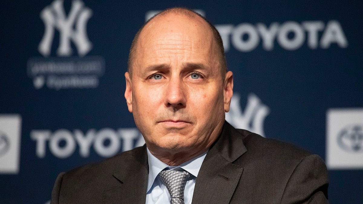 Could Brian Cashman seek relief on the free-agent market? (AP Photo/Mark Lennihan, File)