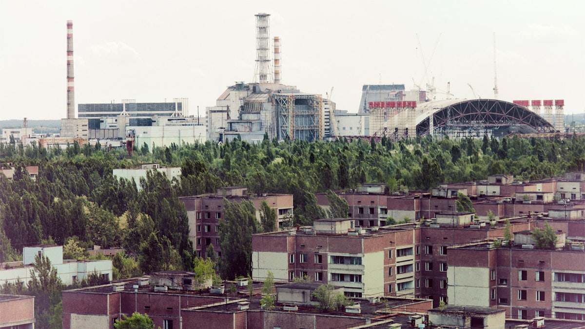 Chernobyl nuclear reactor and Pripyat ghost town
