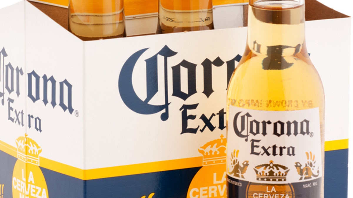 Bottles of Mexican beer Corona.