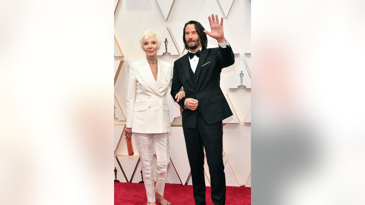 Patricia Taylor, left, and Keanu Reeves attends the 92nd Annual Academy Awards at Hollywood and Highland on February 09, 2020 in Hollywood, Calif. (Photo by Amy Sussman/Getty Images)