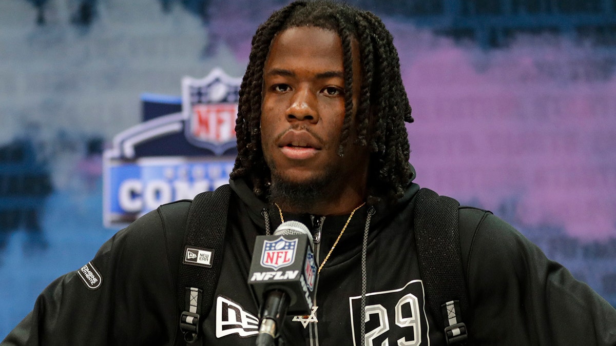 Jerry Jeudy is heading to Denver. (AP Photo/Michael Conroy)